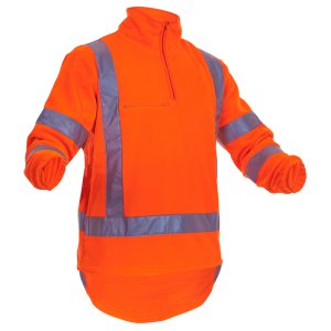 FLEECE TTMCW17 X-BACK 1/2 ZIP FLOR 2XL CAUTION