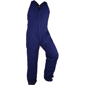 OVERALL P/COTTON EASYACTION ROYAL BLU 09/97 CAUTION