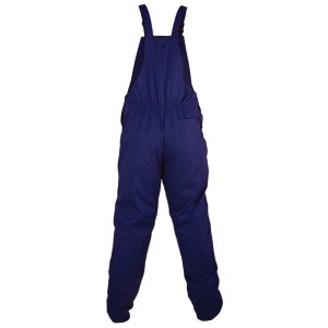 OVERALL P/COTTON BIB ROYAL BLUE 13/117 CAUTION