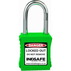 LOCKOUT PADLOCK STANDARD KEYED ALIKE GREEN ESKO