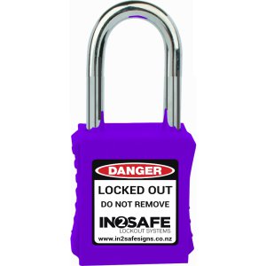LOCKOUT PADLOCK STANDARD KEYED ALIKE PURPLE ESKO