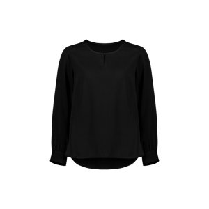 BLOUSE WOMENS EVELYN L/S BLK 10 BIZ CORPORATES