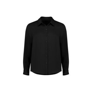 SHIRT WOMENS EVELYN L/S BLK 10 BIZ CORPORATES