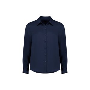 SHIRT WOMENS EVELYN L/S NAVY 12 BIZ CORPORATES