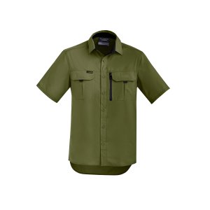 SHIRT MENS S/S OUTDOOR ARMY L SYZMIK