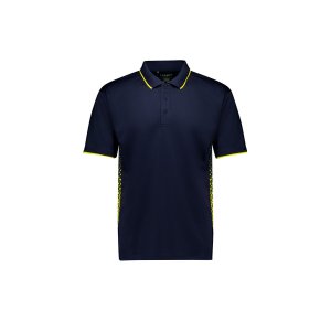 POLO MENS S/S SPARK NAVY/YELLOW M SYZMIK