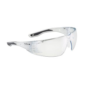 SAFETY GLASSES RUSH 2.0 PC CLEAR LENS PLATINUM LITE CLEAR